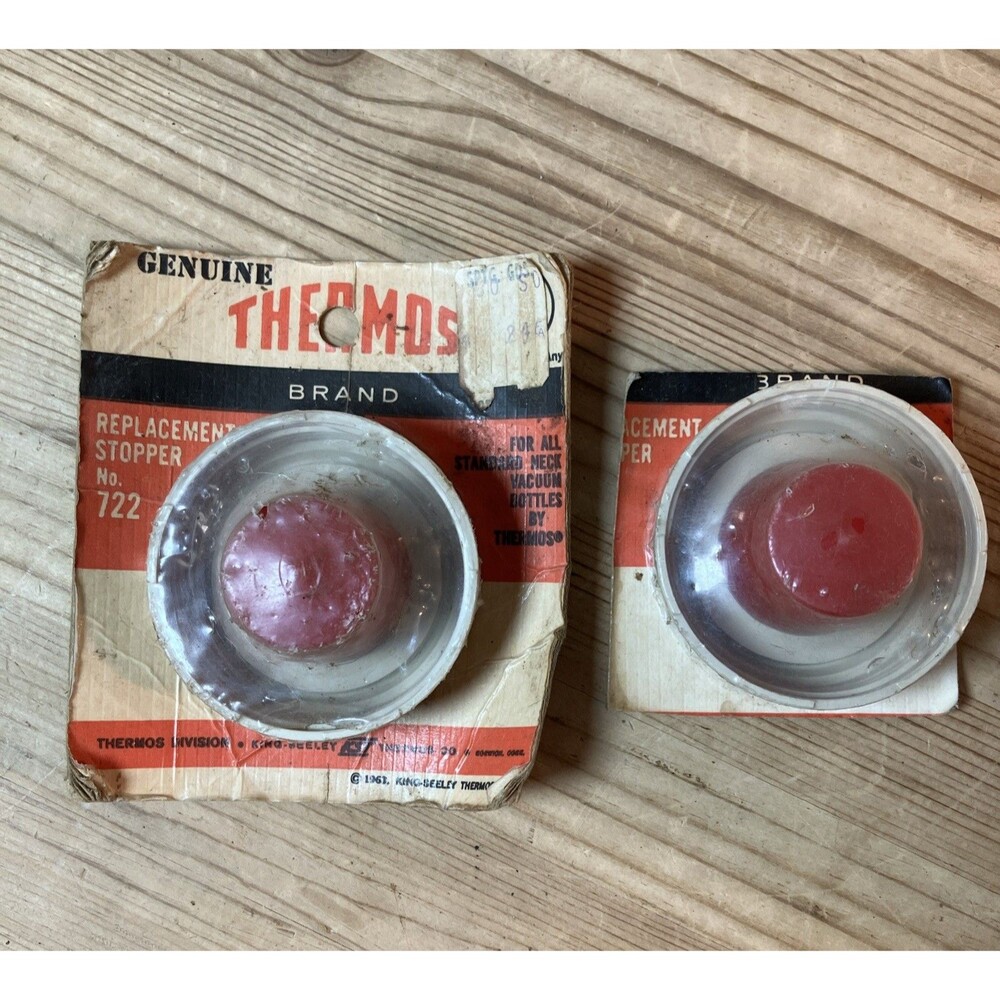 VTG Genuine Thermos Replacement stopper For #722 NIP 1963 Lot Of 2 Standard Neck